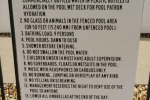 Sandcastle Pool Rules 2025